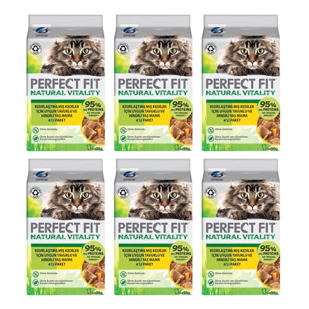 Perfect Fit Kısırlaştırılmış Yetişkin Kediler için Uygun Tavuklu ve Hindili Yaş Mama 300 G x 6