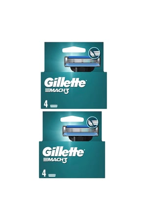 Mach3 Tıraş Makinesi Kartuş Yedekleri Erkekler İçin, 3-Bıçaklı Yedekler x2"