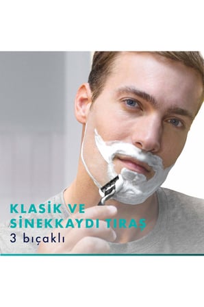 Mach3 Tıraş Makinesi Kartuş Yedekleri Erkekler İçin, 3-Bıçaklı Yedekler x2"