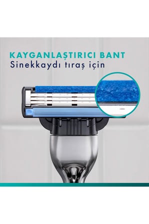 Mach3 Tıraş Makinesi Kartuş Yedekleri Erkekler İçin, 3-Bıçaklı Yedekler x2"