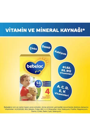 Bebelac 4 Çocuk Devam Sütü 800 g x 4 adet