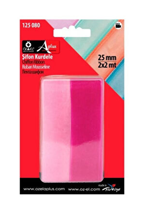 Pembe Ve Fuşya Rengi Organze Kurdela, Paketlik Kurdele 2 2 Mt 2,5 Cm 125 080