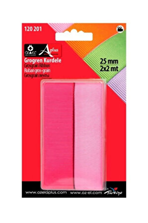 Fuşya Ve Pembe 2'li Grogren Kurdele 2,5 Cm 2 2 Mt 120 201