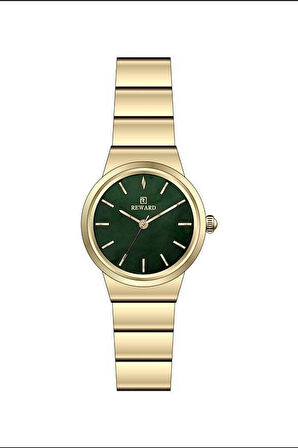 Reward RWA146265 Altın Sarı Yeşil Paslanmaz Çelik Kordon Küçük Kadın Kol Saati