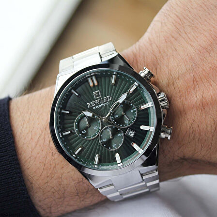 Reward Excellent RWA146714 Gümüş Yeşil Paslanmaz Çelik Erkek Kol Saati