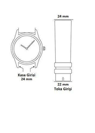 24 mm Lacivert Slazenger Orijinal Hakiki Deri Saat Kordonu