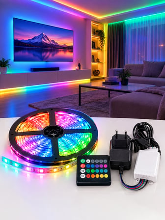 Kumandalı RGB Led Şerit Aydınlatma Seti (5 Metre)