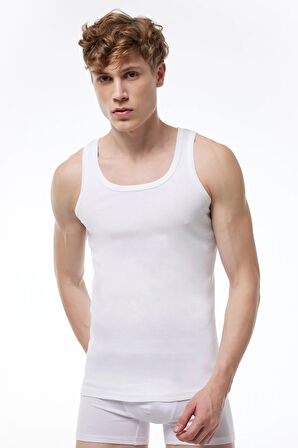 Erkek Siyah 3 Lü Paket %100 Pamuk Ribana Atlet 3m034-e