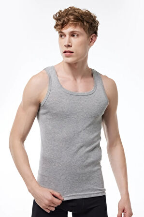 Erkek Siyah 3 Lü Paket %100 Pamuk Ribana Atlet 3m034-e