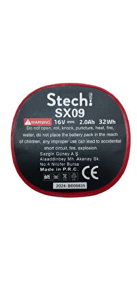 Stechend SX16-SX17-SX18 16V Batarya