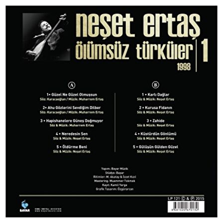 Neşet Ertaş - Ölümsüz Türküler 1998 - 2  (Plak)