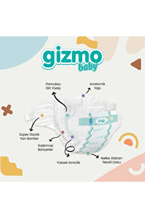 Gizmo Bebek Bezi Ultra Eco Paket 2 Numara Mini 100 Adet