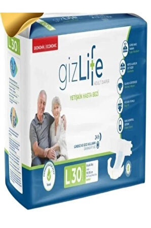 Gizlife Hasta Bezi Yetişkin Bağlamalı L 30 Ad.2373