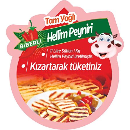 Tam Yağlı Biberli Hellim Peyniri 500 Gr