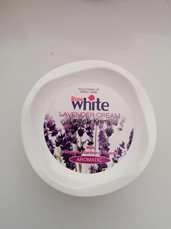 Rose White Aloevera+Allontoin+E vitamini katkılı Lavanta Kremi 125ML