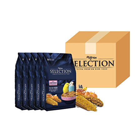 myyem selection darı topları ve ballı mama takviyeli junior yavru muhabbet yemi 1kg ( 5 li Paket )