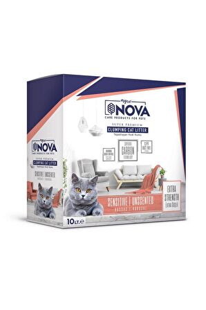 Mycat Nova Extra Güçlü Hassas Kokusuz Premium Kedi Kumu 10 lt