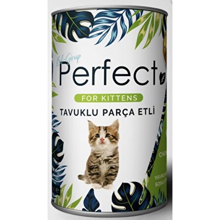 Perfect Kitten Chicken Tavuk Eti Parçacıklı Yavru Kedi Konservesi 400 Gr