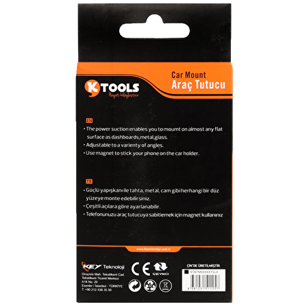 KTOOLS DIRVESAFE MAGNET SIYAH TELEFON TUTUCU