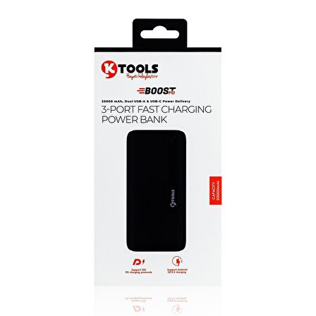 KTOOLS BOOST 20000 MAH QC 3.0/PD SIYAH POWERBANK