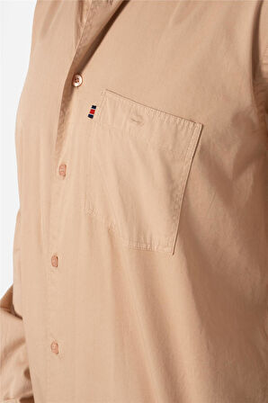 BROTHERS ERKEK COMFORT FIT BASIC UZUN KOL TEK CEPLİ YIKAMALI GABARDİNGÖMLEK KANSAS LS BEJ B01.242.427