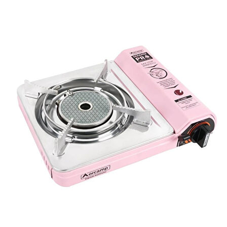 Orcamp Seramik Pro Portatif Ocak (Gaz Stop Emniyetli) PEMBE