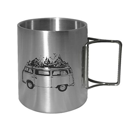 Orcamp Katlanır Saplı Çelik Kupa Karavan Model