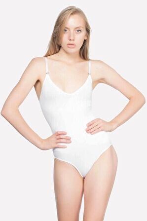 Beyaz Seamless Slip Body Boy Korse