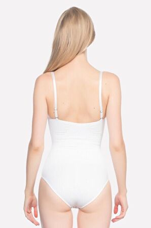 Beyaz Seamless Slip Body Boy Korse