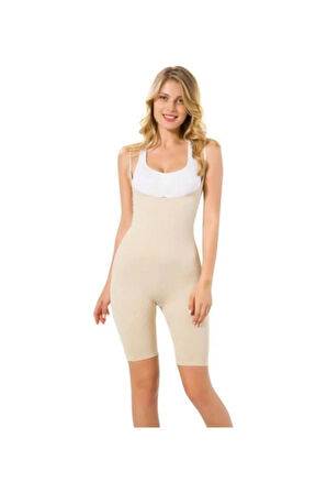 Kadın Ten Dikişsiz Göğsü Açık Body Korse