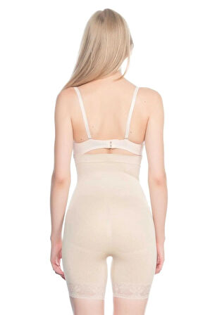 Ten 2027 Yüksek Bel Dantelli Paçalı Korse