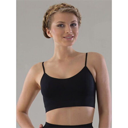 Emay Siyah Dikişsiz Soft İp Askı Kadın Büstiyer 4003