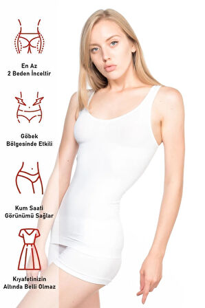 Kalın Askı Düz Desensiz Dikişsiz Kadın Atlet Korse 5010