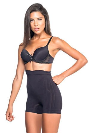 Siyah 7027 Ince Düşük Bel Boxer Korse