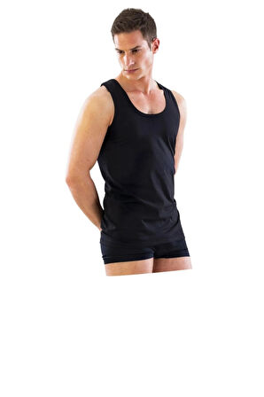 Erkek 3 Renk U Yaka Askılı Atlet