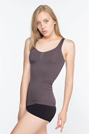 Kadın Siyah Kalın Askılı Atlet Korse