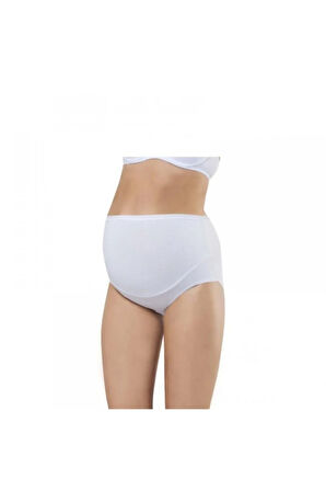 2810 Karın Bel Destekli Hamile Külotu M-beyaz