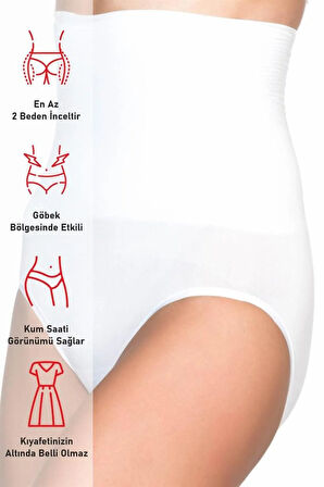 Kadın Bej Dikişsiz Masaj Özellikli Çift Kat Slip Korse 2029