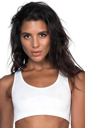 Kadın Beyaz Dikişsiz Toparlayıcı Büstiyer Sütyen Yeni Sezon