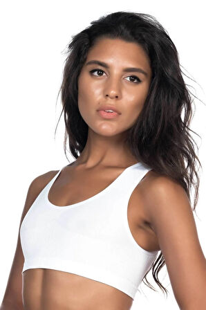 Kadın Beyaz Dikişsiz Toparlayıcı Büstiyer Sütyen Yeni Sezon