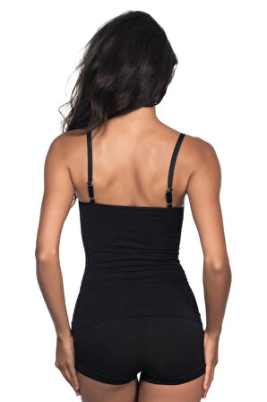 Kadın Siyah Seamless Korse Atlet