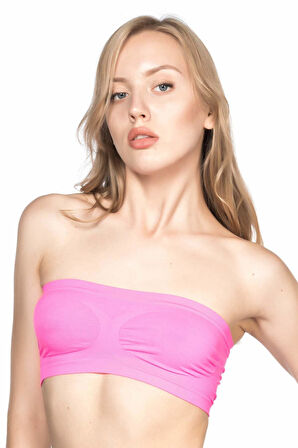 NEON FUŞYA MI Emay 4002 Soft Straplez Büstiyer