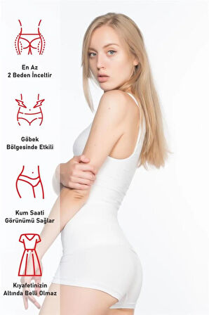 Beyaz 5014 Göğsü Açık Yarım Kollu Korse