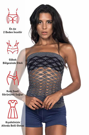 Kadın Mor  Straplez  Fileli Dikişsiz Büstiyer