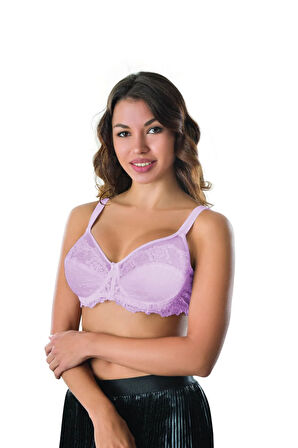 Kadın Beyaz Pudra Mı 170 B Balenli Brode Toparlayıcı Sütyen