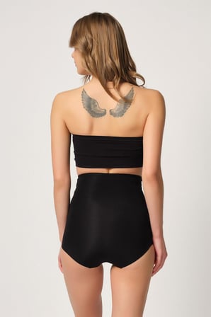 SİYAH MI Emay 2842 Lazer Dantelli Slip Korse