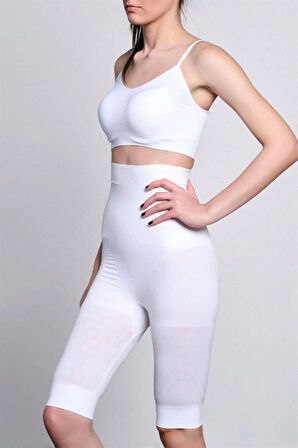 Hamile Siyah Yüksek Bel Double Karın Toparlayıcı Uzun Paçalı Dikişsiz Lohusa Korse