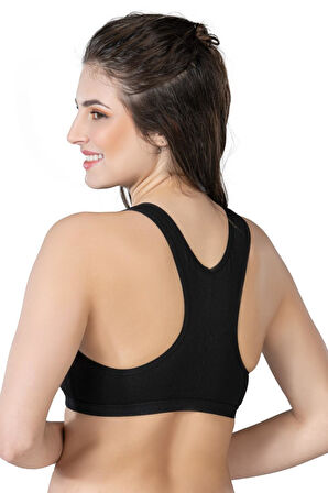 SİYAH MI Emay 1424 Modal Cotton Sporcu Büstiyer