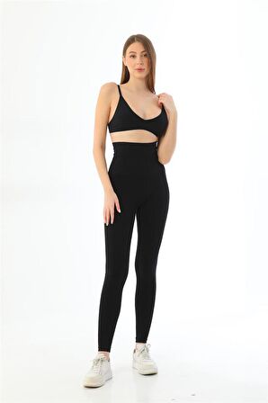 SİYAH MI 3904 Göğüs Altı Yüksek Bel Toparlayıcı Tayt