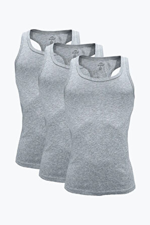 Erkek Siyah 3 Lü Paket %100 Pamuk Ribana Sporcu Atleti 3m039-e